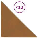 Vidaxl -Wandplatten 12 Stk 0,54 m² 30 x 30 cm Samtbraun