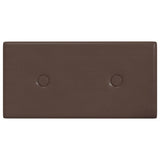 Vidaxl -Wandpaneele 12 Stcs 0,54 m² 30 x 15 cm künstliches Lederbraun