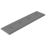 Vidaxl Wandpaneele 12 ST 1,08 m² 60x15 cm künstliches Ledergrau grau