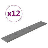 Vidaxl Wandpaneele 12 ST 1,62 m² 90 x 15 cm künstliches Ledergrau grau