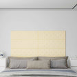 Vidaxl wandhoofdbord 12 st crème nep leer