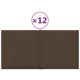 Vidaxl -Wandplatten 12 Stk 0,54 m² 30 x 15 cm Stoffbraun