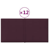 Vidaxl Wandpaneele 12 Stcs 0,54 m² 30 x 15 cm Stoff lila