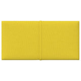 Vidaxl Wandpaneele 12 Stcs 0,54 m² 30 x 15 cm Stoff hellgelb