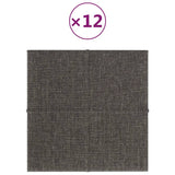 Vidaxl -Wandplatten 12 ST 1,08 m² 30 x 30 cm Dunkelgrau