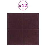 Vidaxl -Wandplatten 12 ST 1,08 m² 30 x 30 cm Stoff lila