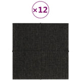 Vidaxl -Wandpaneele 12 ST 1,08 m² 30 x 30 cm Stoff schwarz