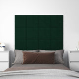 Vidaxl -Wandplatten 12 ST 1,08 m² 30 x 30 cm Samt dunkelgrün