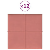 Vidaxl -Wandplatten 12 ST 1,08 m² 30 x 30 cm Samtrosa