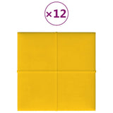 Vidaxl -Wandplatten 12 ST 1,08 m² 30 x 30 cm Samtgelbgelb