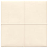 VIDAXL -Wandpaneele 12 ST 1,08 m² 30 x 30 cm Samtcreme -Colored