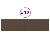 Vidaxl -Wandplatten 12 ST 1,08 m² 60x15 cm Stoffbraun