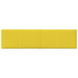 Vidaxl -Wandplatten 12 ST 1,08 m² 60x15 cm Stoff hellgelb