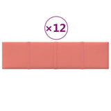 Vidaxl -Wandplatten 12 ST 1,08 m² 60x15 cm Samtrosa