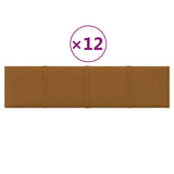 Vidaxl -Wandplatten 12 ST 1,08 m² 60x15 cm Samtbraun