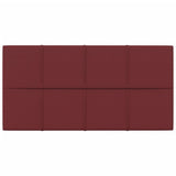 Vidaxl Wandpaneele 12 ST 2,16 m² 60 x 30 cm Stoff Weinrot