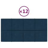 Vidaxl -Wandplatten 12 ST 2,16 m² 60 x 30 cm Samtblau