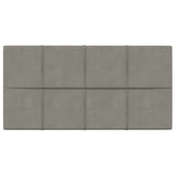 Vidaxl -Wandplatten 12 ST 2,16 m² 60 x 30 cm Samt hellgrau
