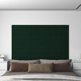 Vidaxl -Wandplatten 12 ST 2,16 m² 60 x 30 cm Samt dunkelgrün