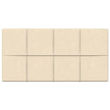 Vidaxl -Wandpaneele 12 ST 2,16 m² 60 x 30 cm Samtcreme -Colored