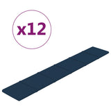 Vidaxl -Wandplatten 12 ST 1,62 m² 90 x 15 cm Samtblau