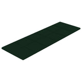 Vidaxl -Wandpaneele 12 ST 3,24 m² 90 x 30 cm Samt dunkelgrün