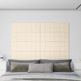Vidaxl -Wandpaneele 12 ST 3,24 m² 90 x 30 cm Samtcreme -Colored