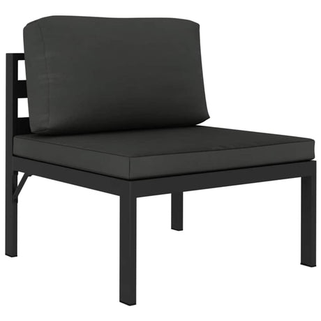 Vidaxl 3-delige loungeset met kussens aluminium antracietkleurig