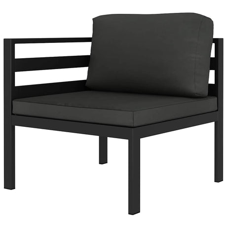 Vidaxl 5-delige loungeset met kussens aluminium antracietkleurig