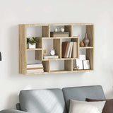 Vidaxl wandschap 85x16x52,5 cm bewerkt hout sonoma eikenkleurig