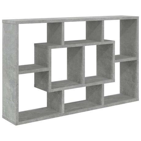 Vidaxl wandschap 85x16x52,5 cm bewerkt hout betongrijs