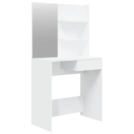 Vidaxl kaptafel met spiegel 74,5x40x141 cm wit