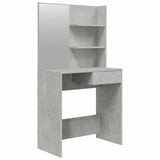 Vidaxl kaptafel met spiegel 74,5x40x141 cm betongrijs