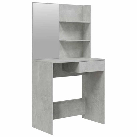Vidaxl kaptafel met spiegel 74,5x40x141 cm betongrijs