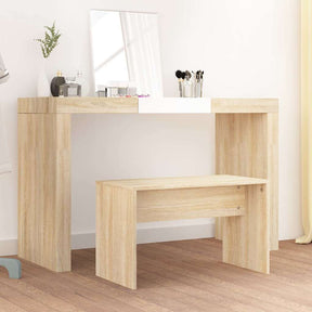 Vidaxl kaptafelkruk 70x35x45 cm bewerkt hout sonoma eikenkleurig