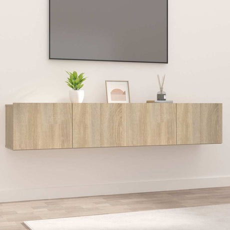 Vidaxl tv-meubels 2 st 80x30x30 cm bewerkt hout sonoma eikenkleurig