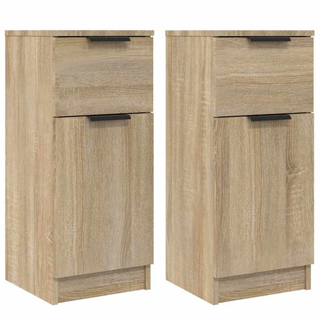 Vidaxl dressoirs 2 st 30x30x70 cm bewerkt hout sonoma eikenkleurig