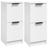 Vidaxl dressoirs 2 st 30x30x70 cm bewerkt hout wit