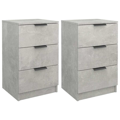 Vidaxl nachtkastjes 2 st 40x36x65 cm betongrijs