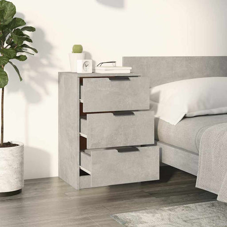 Vidaxl nachtkastjes 2 st 40x36x65 cm betongrijs