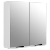 Vidaxl badkamerkast met spiegel 64x20x67 cm wit