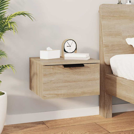 Vidaxl nachtkastjes 2 st wandgemonteerd 34x30x20 cm sonoma eikenkleur