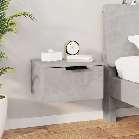 Vidaxl nachtkastjes 2 st wandgemonteerd 34x30x20 cm betongrijs