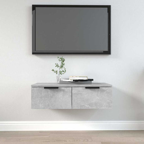 Vidaxl wandkast 68x30x20 cm bewerkt hout betongrijs