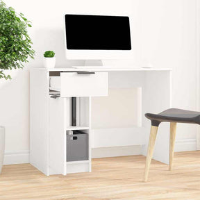 Vidaxl bureau 100x50x75 cm bewerkt hout wit