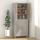 Vidaxl dressoir 69,5x34x90 cm bewerkt hout betongrijs