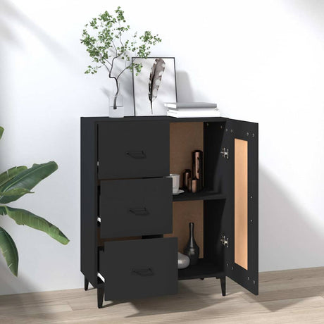 Vidaxl dressoir 69,5x34x90 cm bewerkt hout zwart