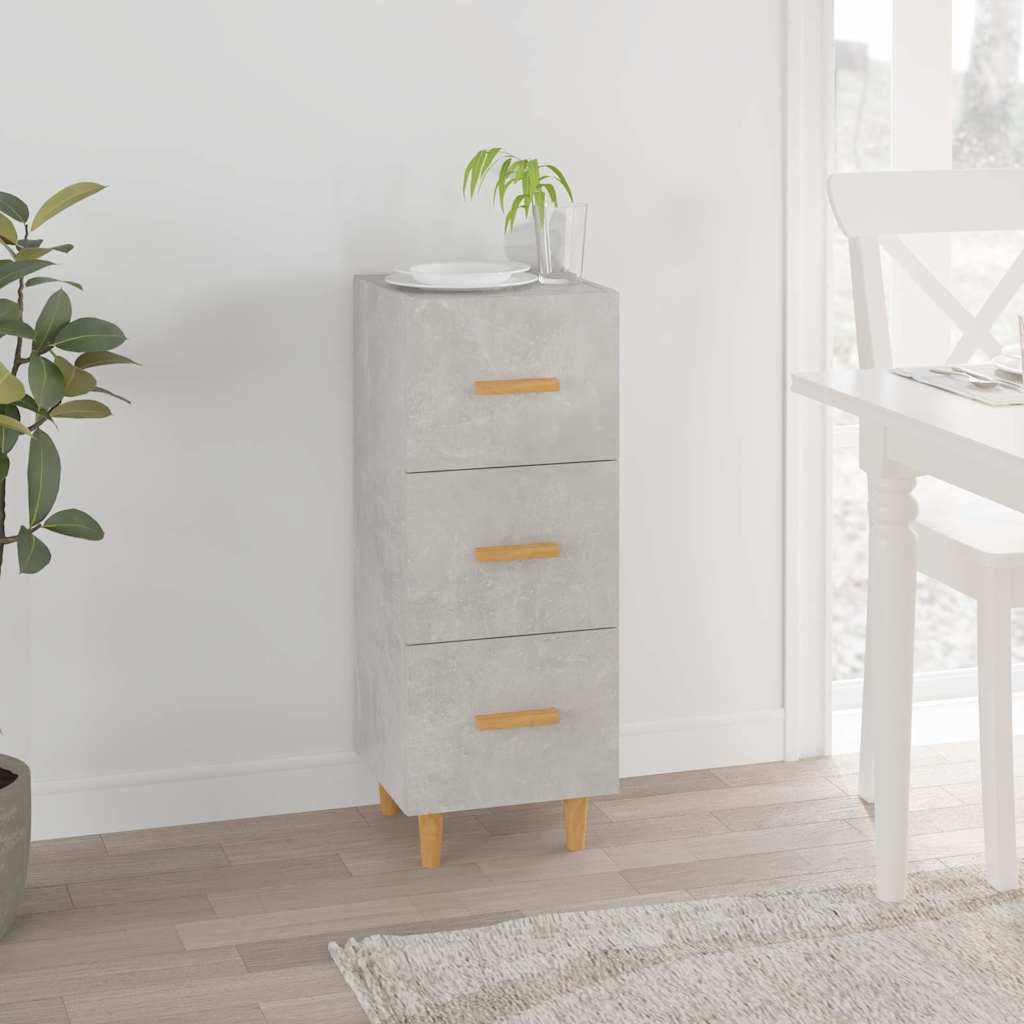 Vidaxl dressoir 34,5x34x90 cm bewerkt hout betongrijs