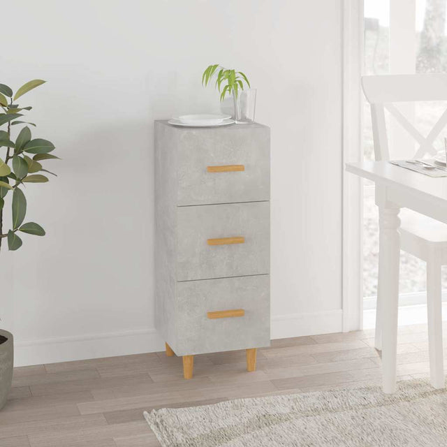 Vidaxl dressoir 34,5x34x90 cm bewerkt hout betongrijs