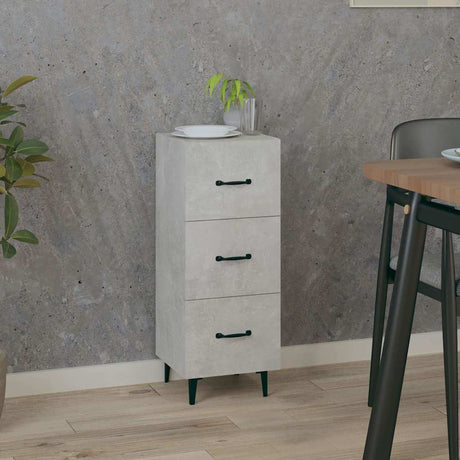 Vidaxl dressoir 34,5x34x90 cm bewerkt hout betongrijs